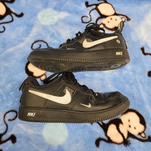 Nike Air Force 1 Utility‎ Black White GS Size 3Y AV4272-001 - Picture 2 of 8